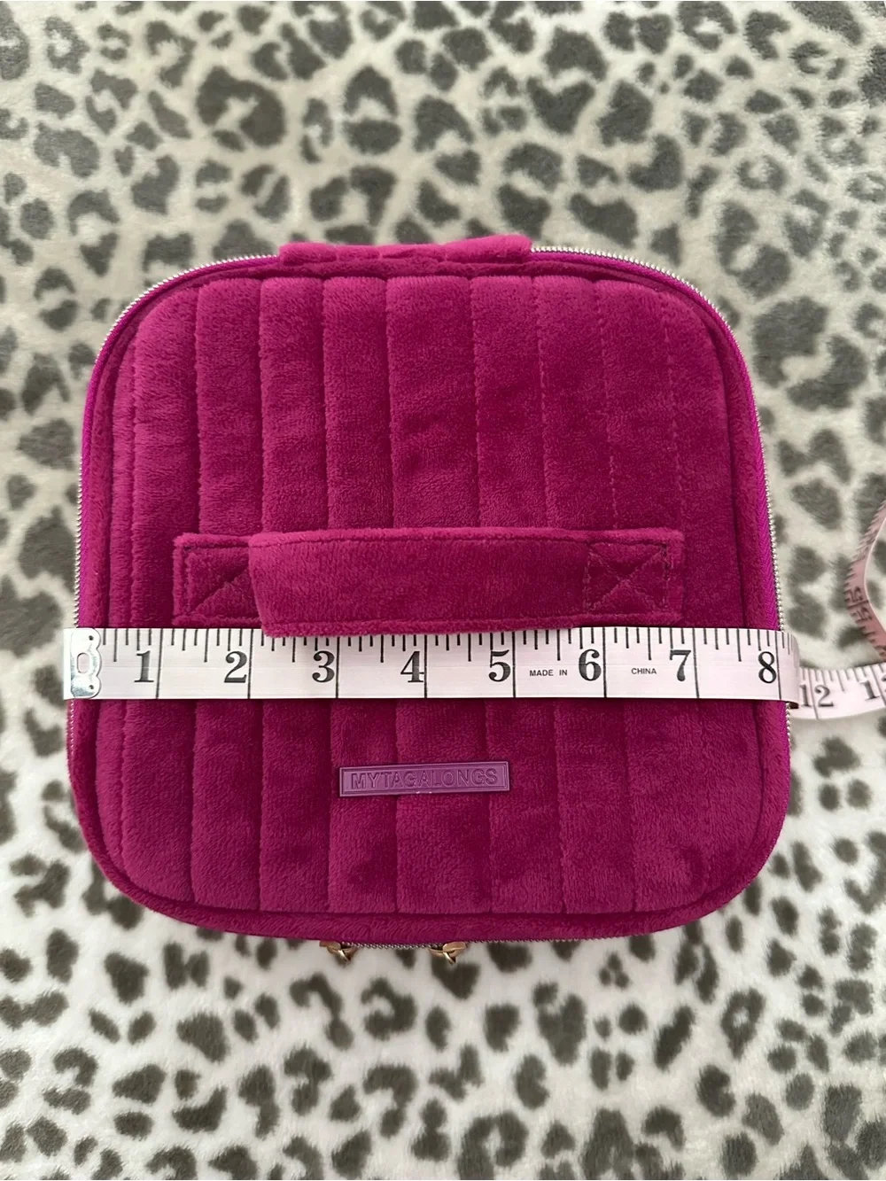 MyTagalongs Scarlett Velour Trunk Case in Dark Pink One Size